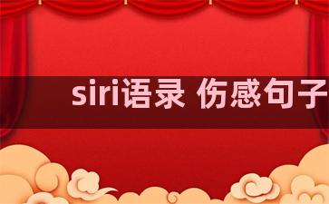 siri语录 伤感句子